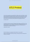 ATLS Pretest exam (2023/2024) Newest Questions and Answers (Verified Answers)
