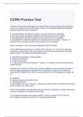 CCRN Practice Test -solved