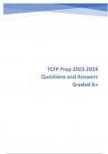 TCFP Prep 2023-2024 Questions and Answers Graded A+