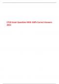 CTCD Exam Questions With 100% Correct Answers 2024