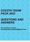 CUS3701 Exam pack 2024