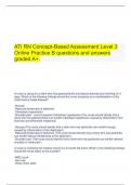 ATI RN Concept-Based Assessment Level 3 Online Practice B questions and answers graded A+.