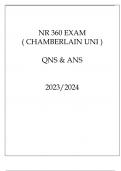 NR 360 EXAM ( CHAMBERLAIN UNI ) QNS & ANS 20232024