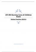 ATI TEAS NURSING CARE  OF CHILDREN EXAM CORRECTLY ANSWERED /LATEST UPDATE VERSION/ GRADED A+