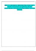 MECH 375  MECHANICAL VIBRATIONS FINAL CRASH PART 3- vibration measurement and application.vibration control.vibration under general forcing conditions Concordia University