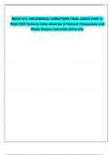MECH 375- MECHANICAL VIBRATIONS FINAL CRASH PART 4- Multi DOF Systems Determination of Natural Frequencies and Mode Shapes Concordia University 