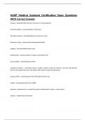 NAHP Medical Assistant Certification Exam Questions With Correct Answer