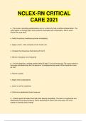 NCLEX-RN CRITICAL  CARE 2021