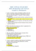 MDC 2 FINAL EXAM 2023- 2024 All Questions and Answers Graded A+ Rasmussen