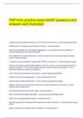   FNP from practice exam AANP questions and answers well illustrated.