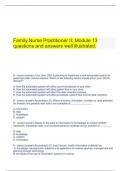  Family Nurse Practitioner II: Module 13 questions and answers well illustrated.
