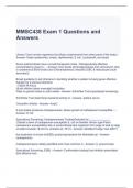 MMSC438 Exam 1 Questions and Answers