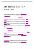 CPE 211 Final exam Study Guide 2023