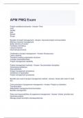 APM PMQ Exam Questions with 100% correct Answers