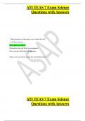 ATI TEAS 7 Exam Science Questions with Answers 