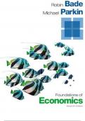 ESSENTIAL OF FOUNDATIONS OF ECONOMICS 7TH EDITION BY BADE - TEST BANK