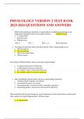 PHYSCOLOGY VERSION 2 TEST BANK 2023-2024 QUESTIONS AND ANSWERS 