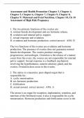 Assessment and Health Promotion Chapter 3, Chapter 4, Chapter 5, Chapter 6, Chapter 7, Chapter 9, Chapter 8, Chapter 9: Maternal and Fetal Nutrition, Chapter 10, Ch 10 Assessment of High Risk Pregnancy Questions And Answers With Complete Solutions