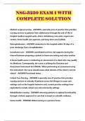 NSG-3250 EXAM 1 WITH COMPLETE SOLUTION