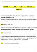 2023 ATI RN Maternal Newborn Proctored Exam with NGN Questions and Answers (Verified Revised Full Exam)