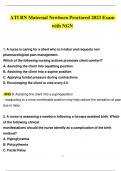 2023 ATI RN Maternal Newborn Proctored Exam with NGN Questions and Answers With Rationales (Verified Revised Full Exam)
