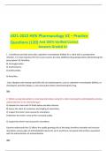 2021-2022 HESI Pharmacology V2 – Practice Questions (120)  Questions and 100% Verified Correct Answers Graded A+