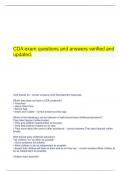 CDA exam questions and answers verified and updated.