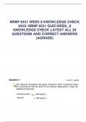 NRNP 6531 WEEK 8 KNOWLEDGE CHECK 2023