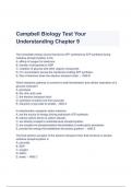 Test Bank Campbell Biology 9th Chapter 9 Complete Questions and Answers 