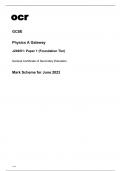 ocr GCSE Physics A Gateway (J249/01) MARK SCHEME June2023.