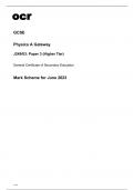 ocr GCSE Physics A Gateway J249/03 MARK SCHEME June2023.