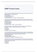 CBMT Practice Exam Questions and Answers