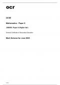 ocr GCSE Mathematics (J560/06) MARK SCHEME June2023.