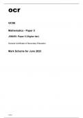 ocr GCSE Mathematics (J560/05) MARK SCHEME AND QUESTION PAPER June2023.