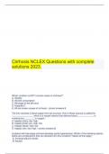 Cirrhosis NCLEX Questions with complete solutions 2023.