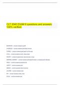 CLT 3040 EXAM 6 questions and answers 100% verified
