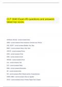 CLT 3040 Exam #3 questions and answers latest top score.