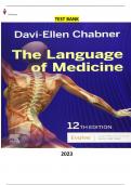 TEST BANK for The language of Medicine 12th Edition by Davi Ellen Chabner