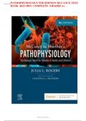 PATHOPHYSIOLOGY 9TH EDITION MCCANCE TEST BANK 2023 100% COMPLETE GRADED A+  Downloaded by: MBIUKIA Distribution of this document is illegal  Want to earn $1.236 extra per year?  Chapter 1: Cellular Biology  MULTIPLE CHOICE 1. Which statement best describe