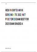 HESI RN EXIT EXAM V6 SCREENSHOTS 2022 INET PROCTORED EXAM BEST FOR  2023 EXAM GRADED A