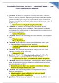 NRNP6665 Final Exam Version 1 / NRNP6665 Week 11 Final Exam Questions And Answers 1) Question: An illness of symptoms or deficits that affect voluntary motor or sensory functions, which suggest another medical condition but that is judged tobe caused by p