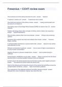 Fresenius ~ CCHT review exam Questions and Answers 2023