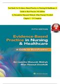 TEST BANK For Evidence-Based Practice in Nursing & Healthcare 5th Edition by Melnyk, Overholt, Verified Chapters 1 - 23 Complete Newest Version