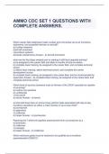 AMMO CDC SET 1 QUESTIONS WITH COMPLETE ANSWERS.