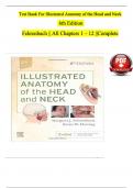 TEST BANK For Illustrated Anatomy of the Head and Neck 6th Edition by Fehrenbach, Herring, Verified Chapters 1 - 12, Complete Newest Version