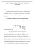 MECH 371 LAB #3 COMPLETE STUD GUIDE CONCORDIA UNIVERSITY