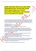  AANP AGPCNP PRACTICE 2023 NEW GENERENATION TOPSCORE EXAM 100% Rated Highscore Pass!!! New!!!New!!![Questions and Verified Correct Answers A+ Grade]