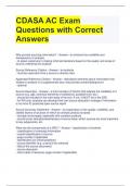 CDASA AC Exam Questions with Correct Answers 