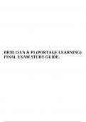 BIOD 151/A & P1 (PORTAGE LEARNING) FINAL EXAM STUDY GUIDE.