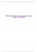 YMCA CPR EXAM II Questions and Answers Graded A 2023-2024